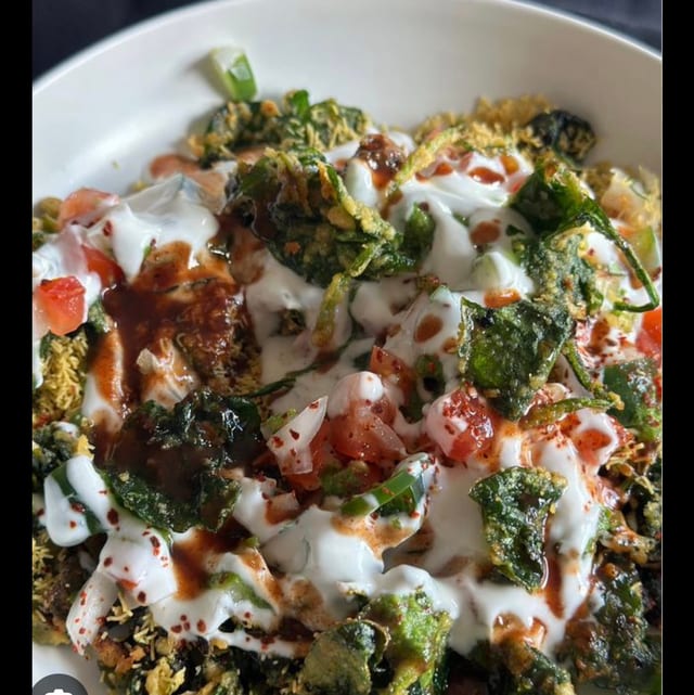 Spinach Chaat.
